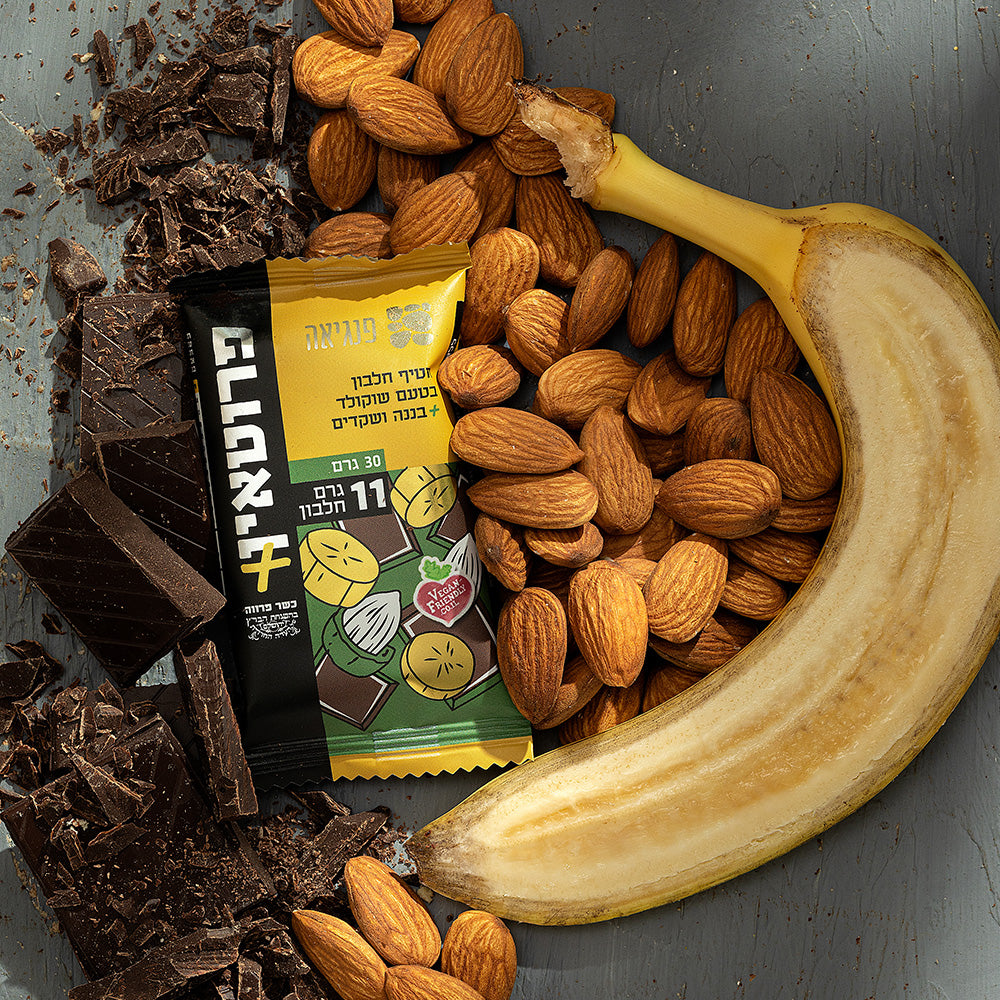 פרוטאין+ בטעם שוקולד בננה ושקדים